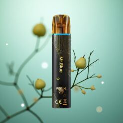Blå JNR Black&Golden 600+200 Puffs Engangs Vape Mr Blue med 800 Puffs