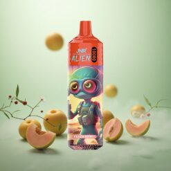 Fersken-Bær JNR Alien 10000 Puffs med 20ml E-væske og Type-C Hurtigopladning