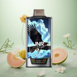 Hvid Fersken Hindbær JNR Falcon Pro 28000 Engangs Vape med Smart Display og Dual Mesh Coil