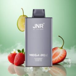 Jordbær Hindbær Kirsebær Is JNR Mega Box 25000 Puffs 30ml E-væske Kapacitet