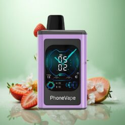 Jordbær Is JNR PhoneVape 30000 puffs Genopladelig med Turbo Mode