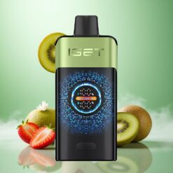 Jordbær Kiwi Is IGET ONE 12000 Puffs Bærbar Damp med 2700 mAh Batteri og Stor Buet Farveskærm