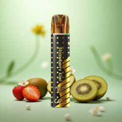 Jordbær Kiwi JNR Black&Golden 600+200 Puffs