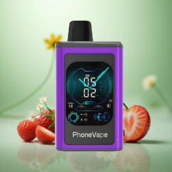 Kirsebær Jordbær Hindbær JNR PhoneVape 30000 puffs Genopladelig med Turbo Mode
