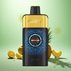 Kiwi Ananas IGET ONE 12000 Puffs Bærbar Vape med 2700 mAh Batteri og Stor Bueret Farveskærm